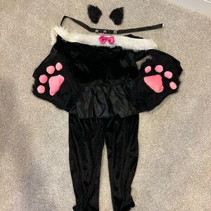 Black and Pink Cat Costume for Kids size L